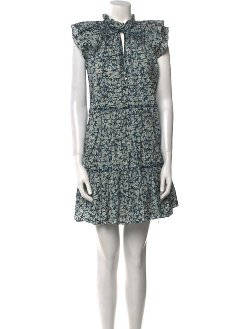 Veronica Beard Floral Print Mini Dress