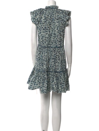 Veronica Beard Floral Print Mini Dress