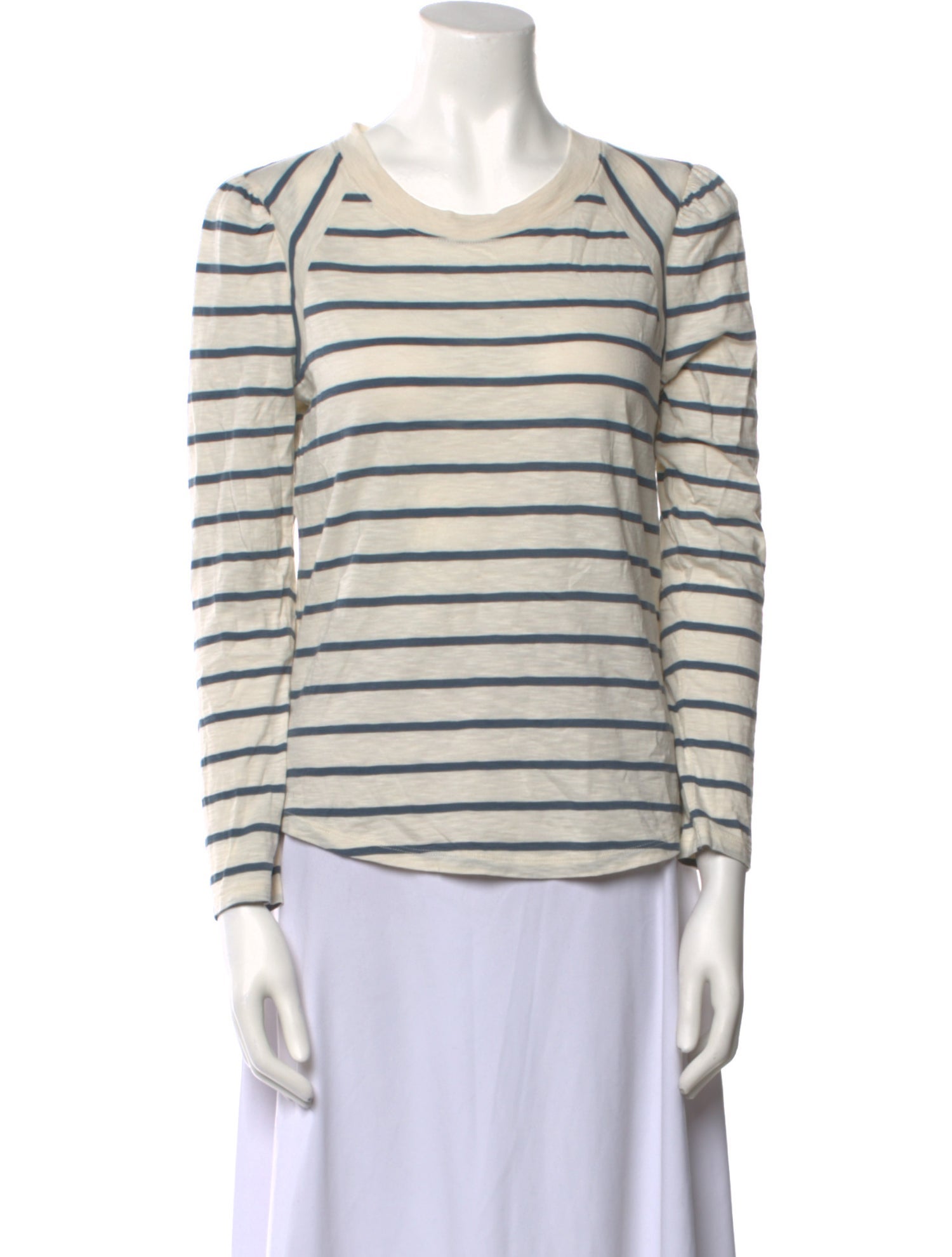 Veronica Beard Striped Scoop Neck Top
