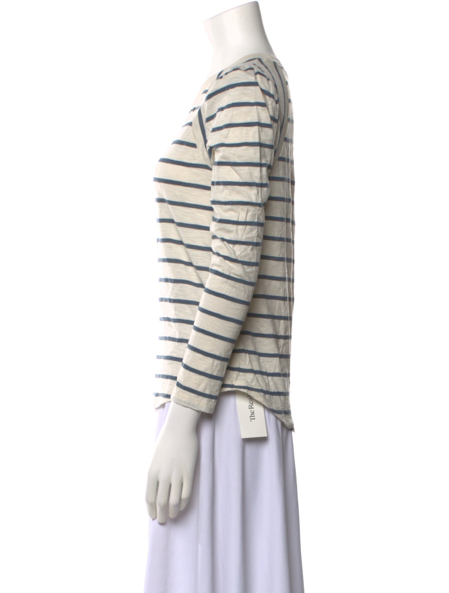 Veronica Beard Striped Scoop Neck Top