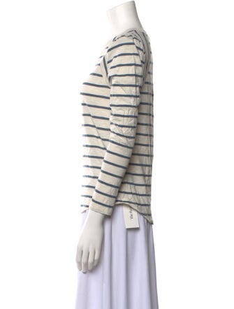 Veronica Beard Striped Scoop Neck Top