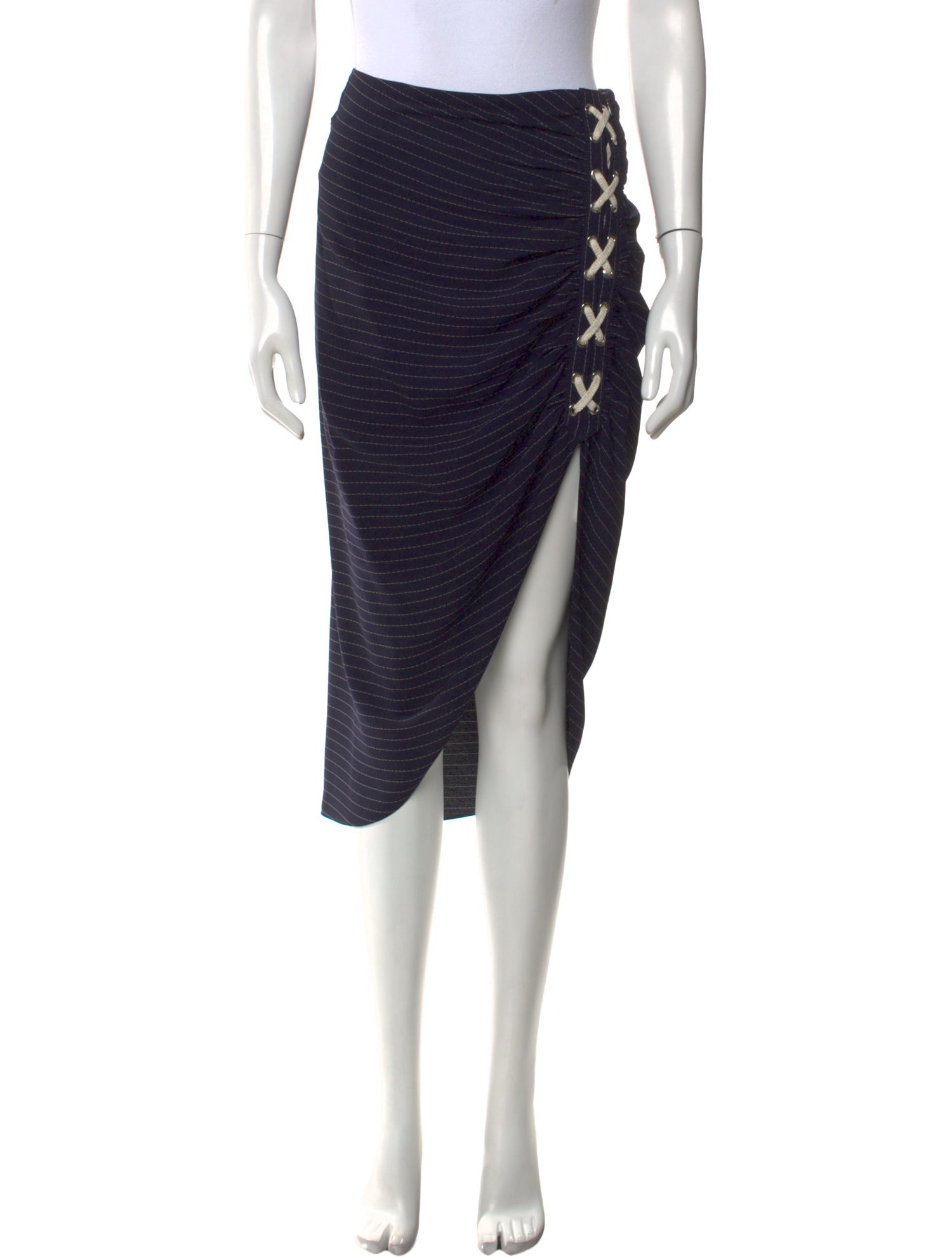 Veronica Beard Lace Trim Embellishment Midi Length Skirt