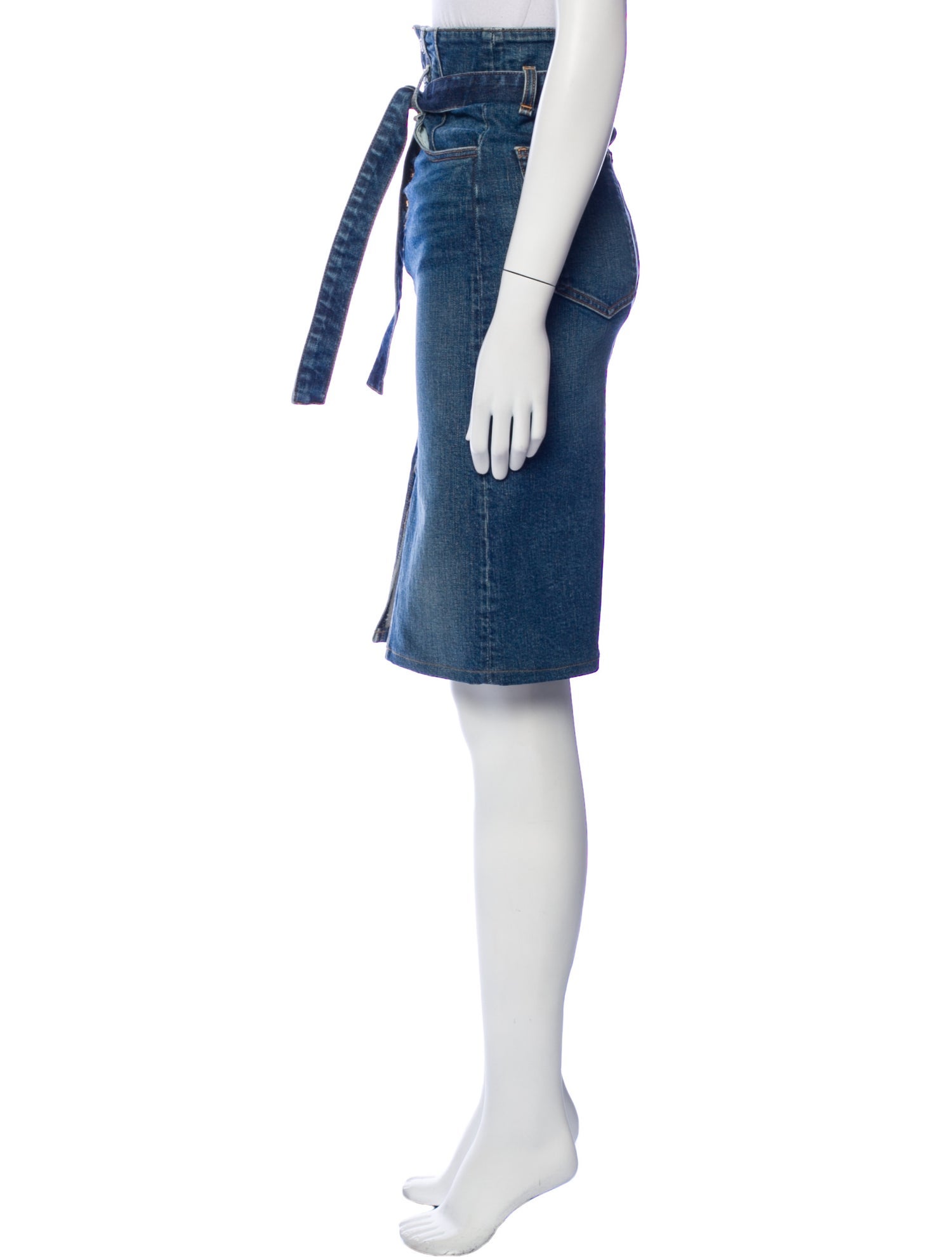 Veronica Beard Distressed Accents Knee-Length Skirt