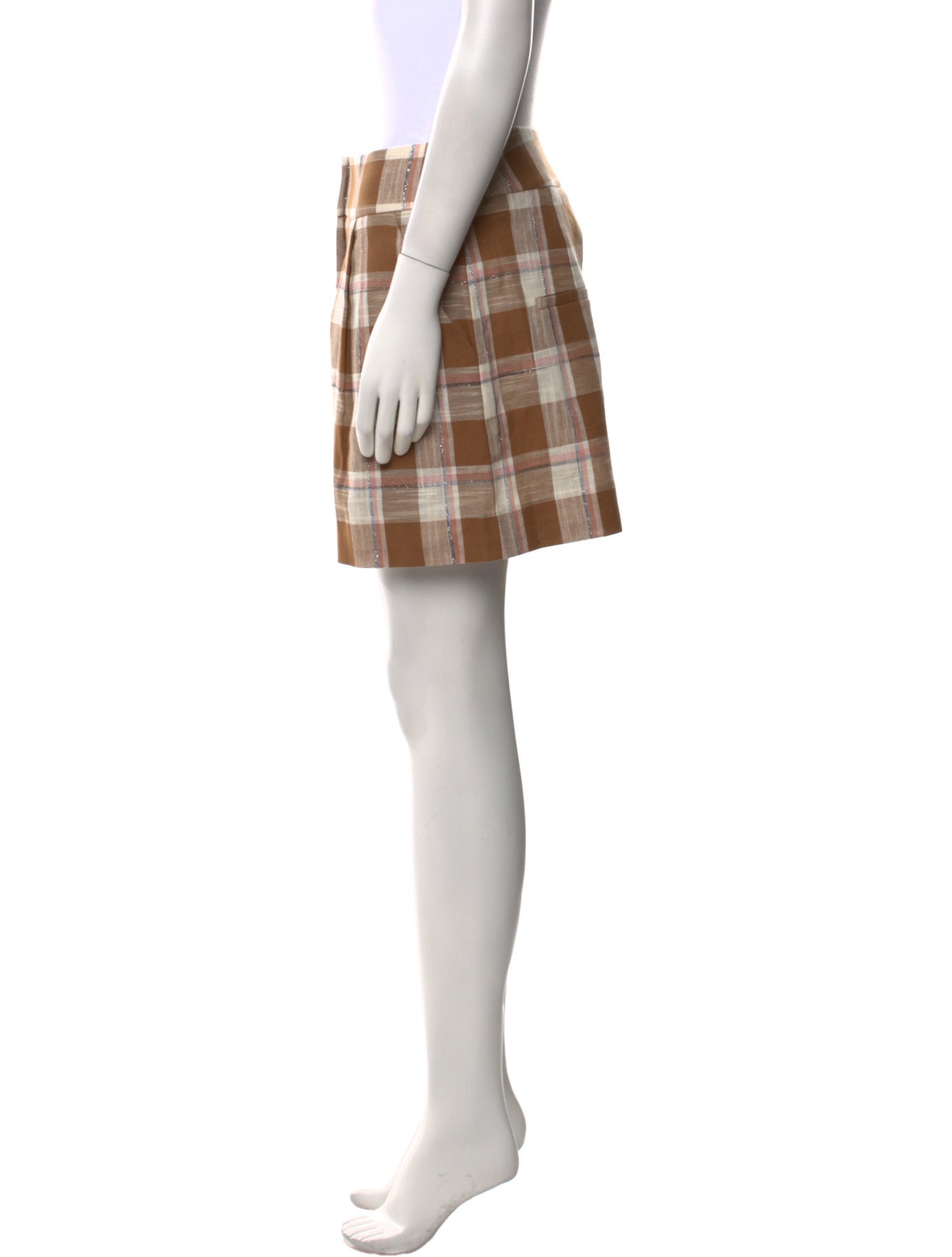 Veronica Beard Plaid Print Knee-Length Shorts w/ Tags