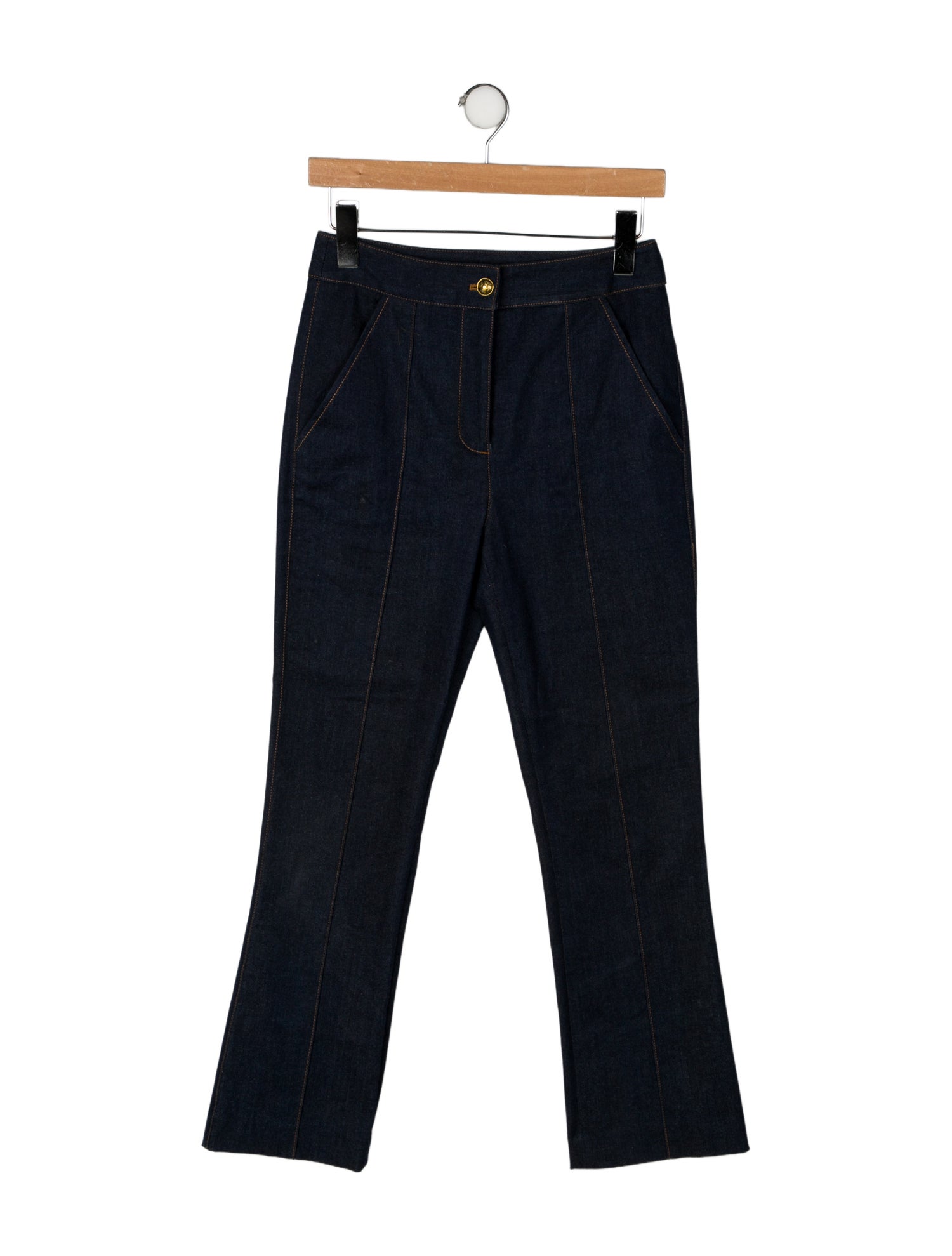 Veronica Beard Mid-Rise Straight Leg Jeans