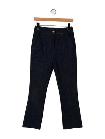 Veronica Beard Mid-Rise Straight Leg Jeans