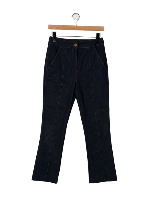 Veronica Beard Mid-Rise Straight Leg Jeans