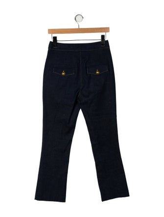 Veronica Beard Mid-Rise Straight Leg Jeans