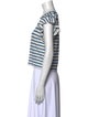 Veronica Beard Linen Striped Crop Top