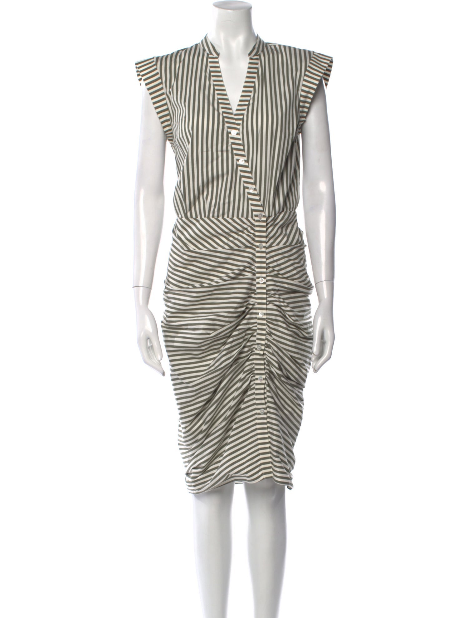 Veronica Beard Striped Midi Length Dress