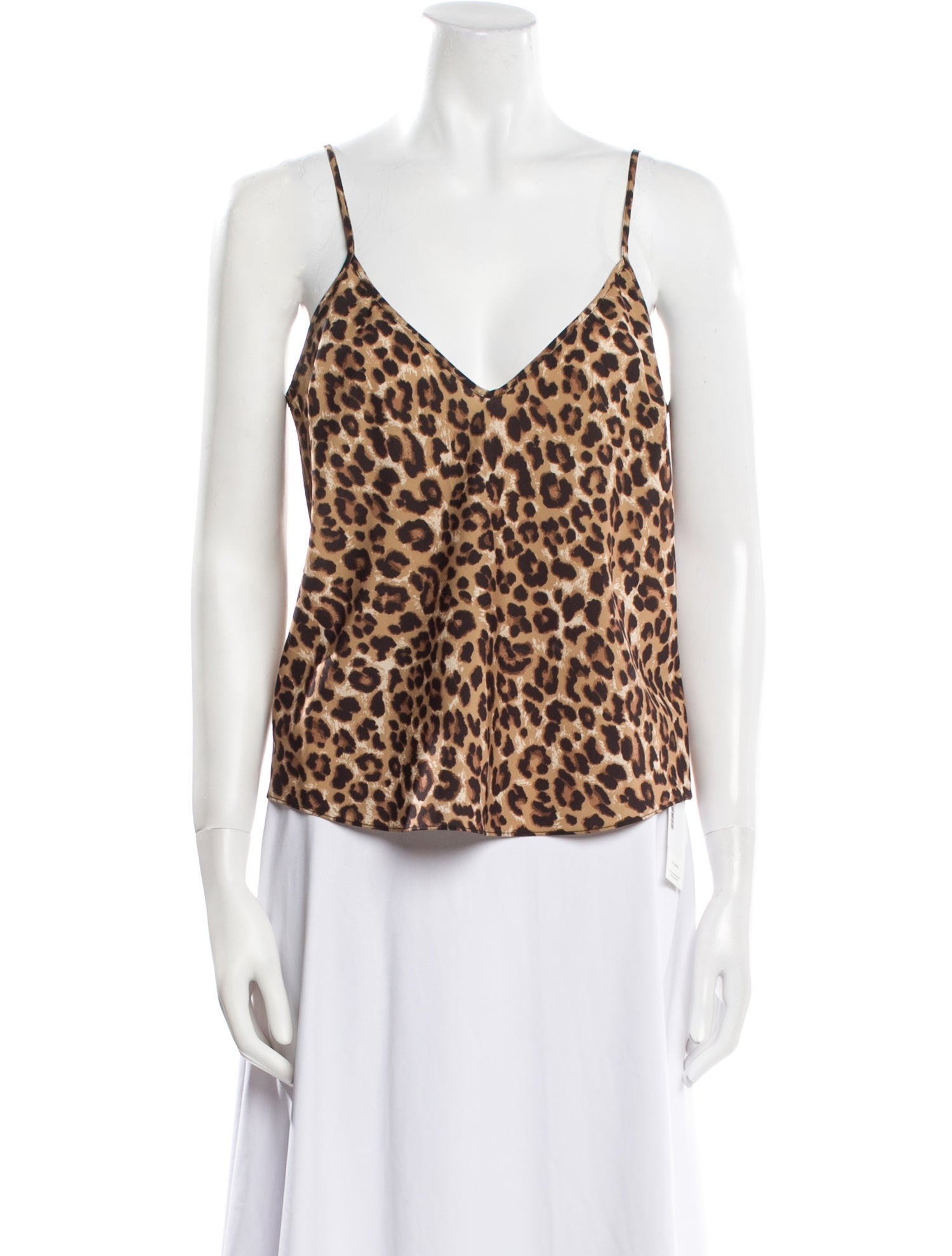 Veronica Beard Silk Animal Print Top