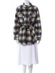 Veronica Beard Plaid Print Peacoat