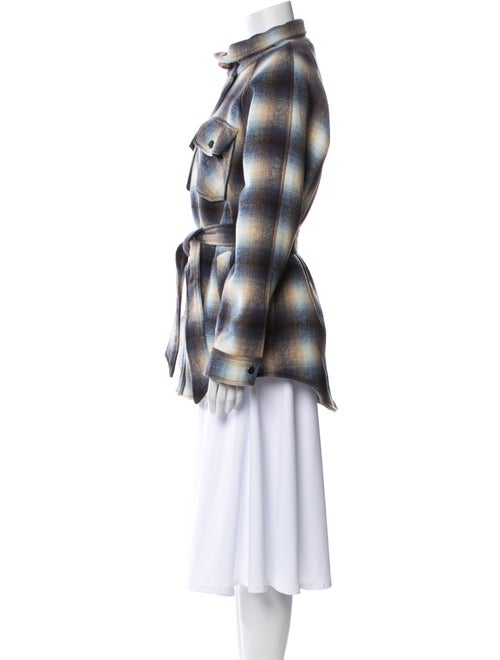 Veronica Beard Plaid Print Peacoat
