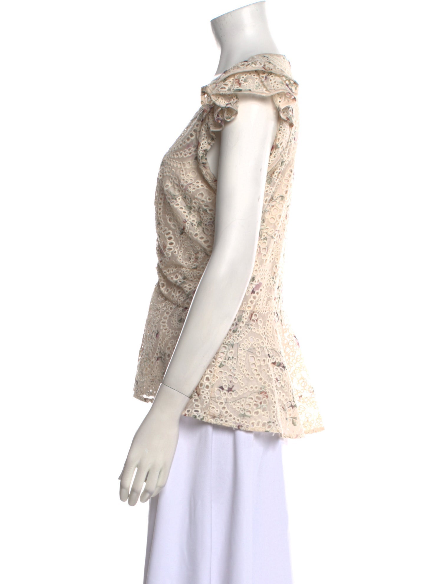 Veronica Beard Printed V-Neck Top