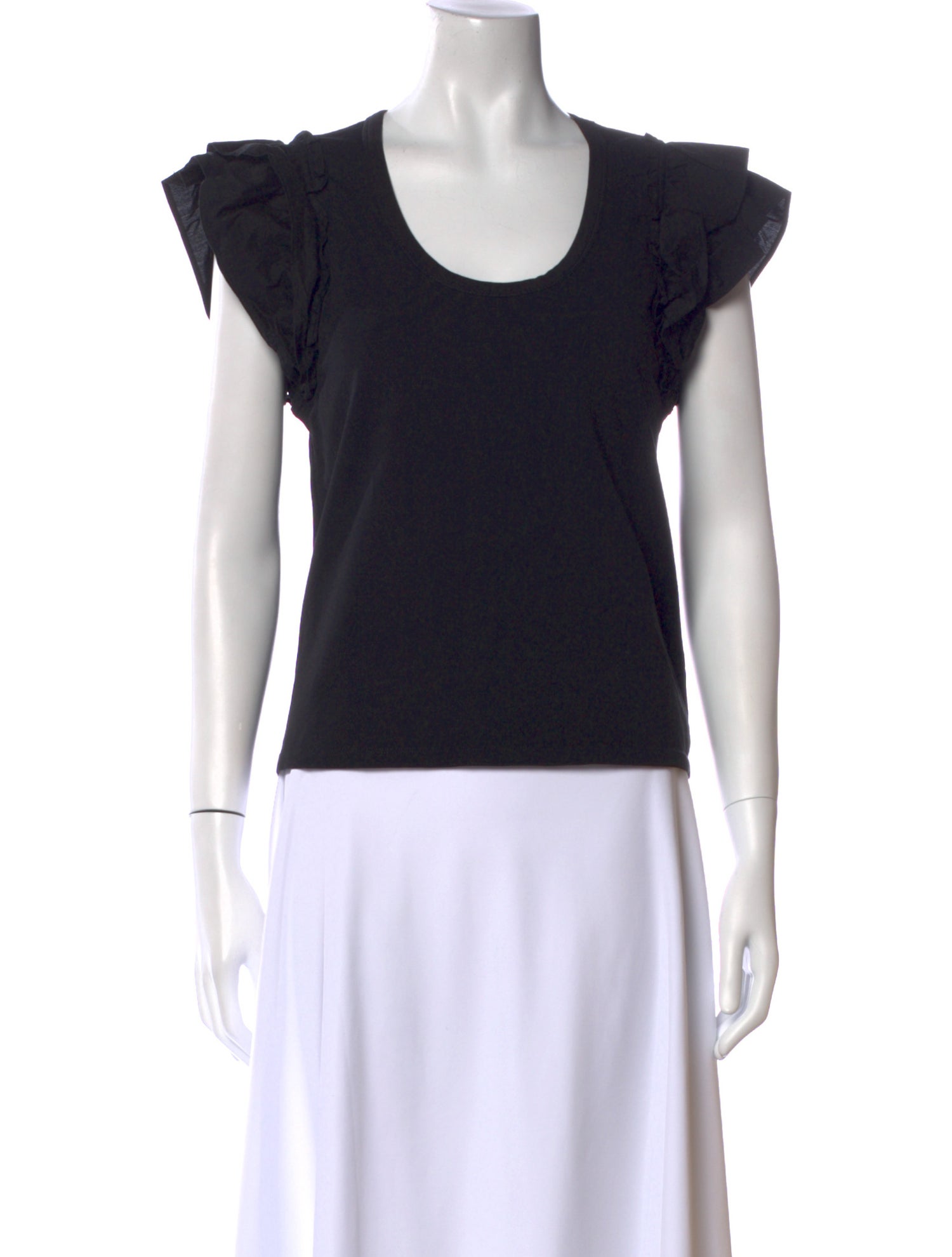 Veronica Beard Scoop Neck Short Sleeve T-Shirt