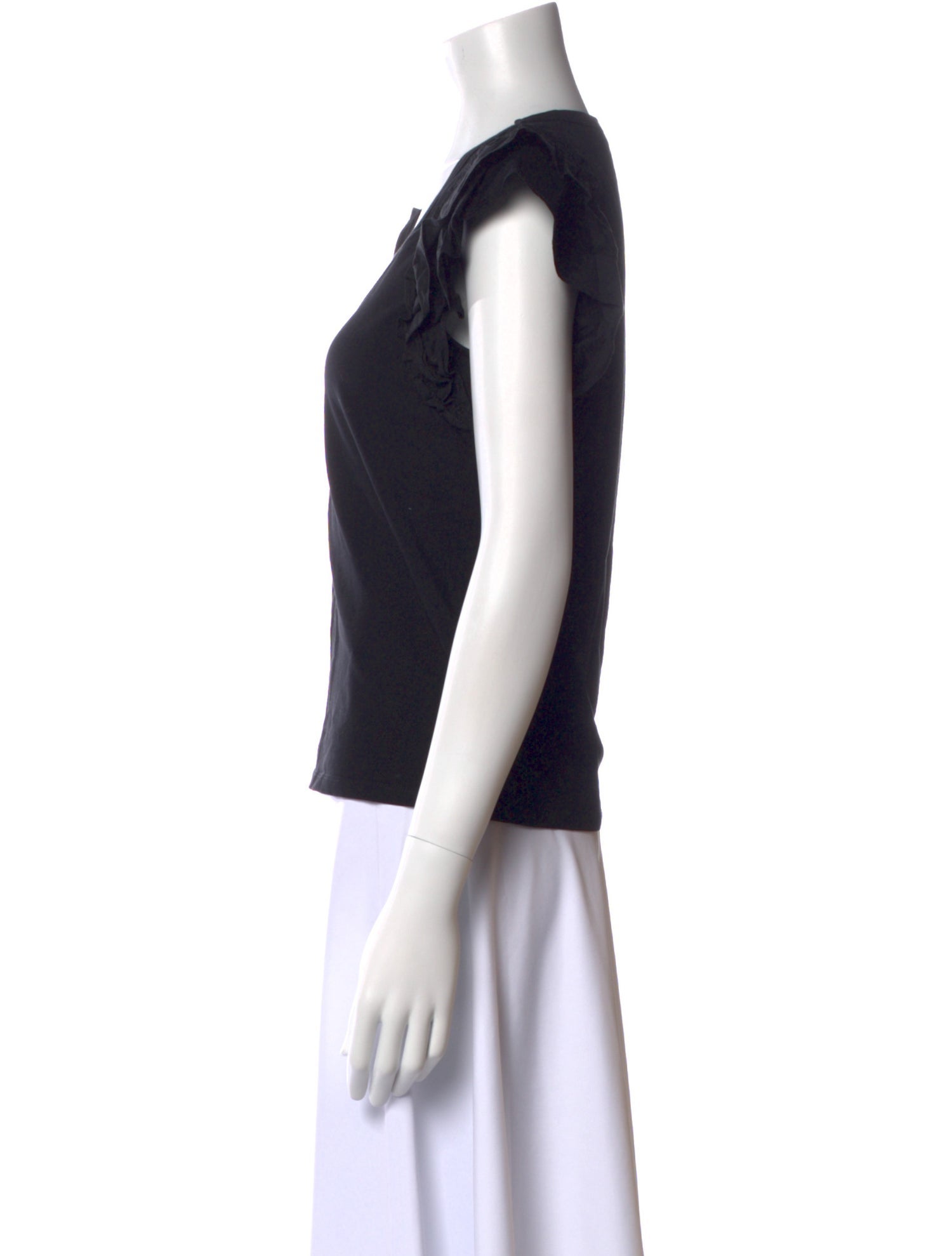 Veronica Beard Scoop Neck Short Sleeve T-Shirt