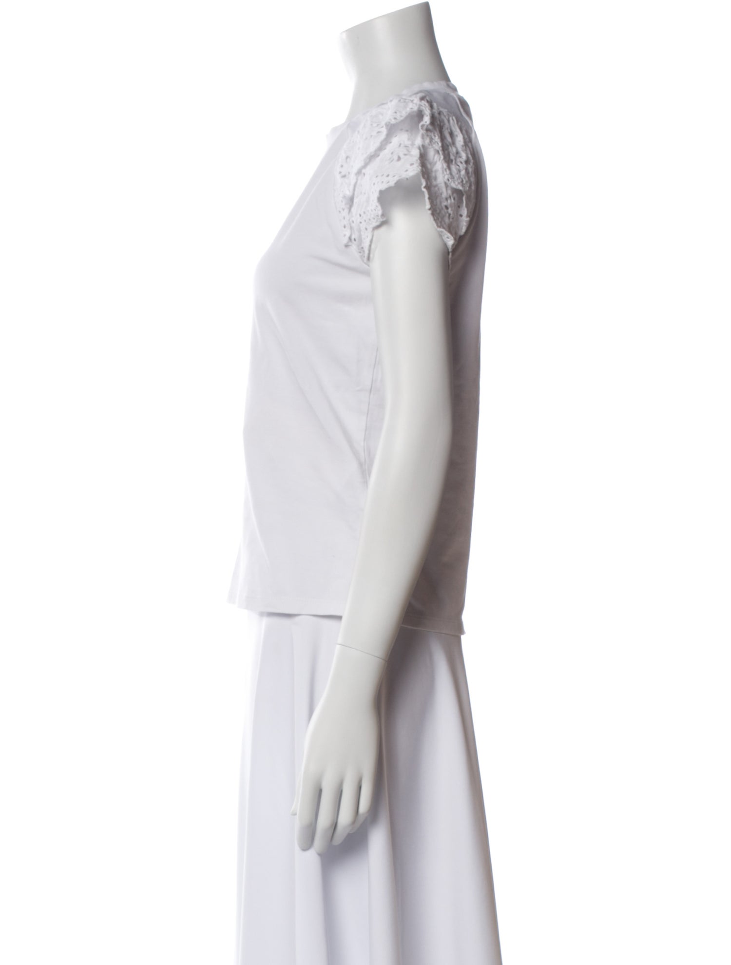 Veronica Beard Bateau Neckline Short Sleeve Top