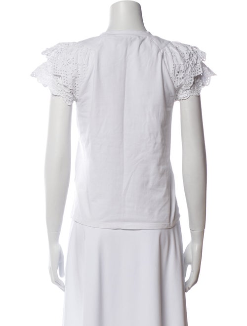 Veronica Beard Bateau Neckline Short Sleeve Top