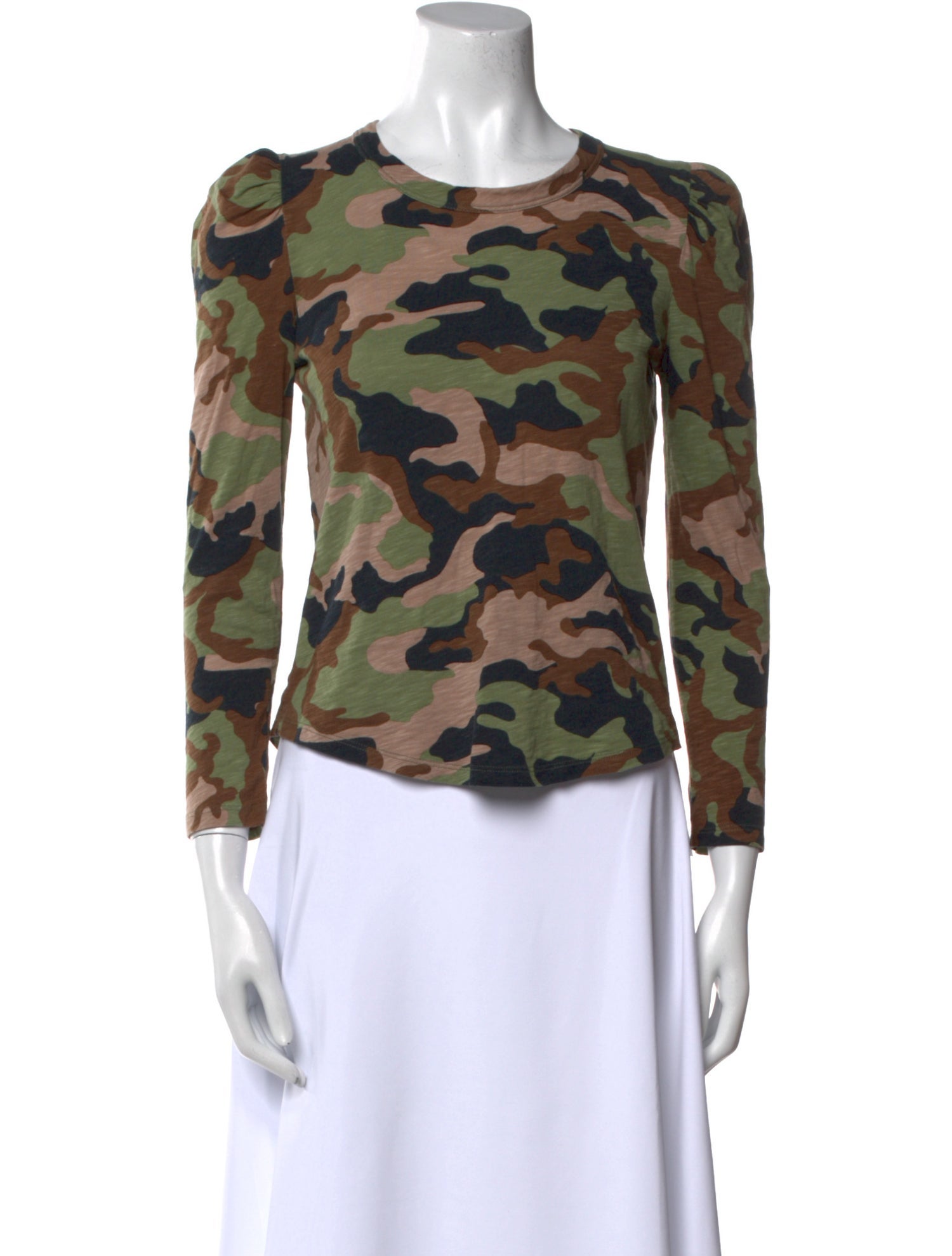 Veronica Beard Floral Print Crew Neck Top