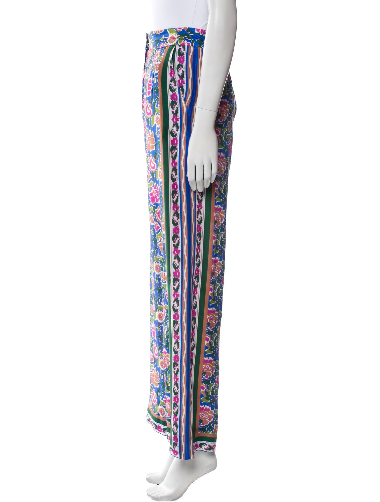 Veronica Beard Silk Wide Leg Pants