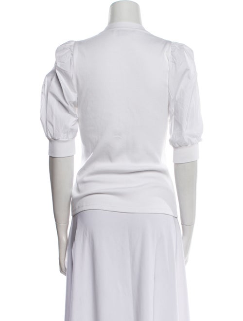 Veronica Beard V-Neck Three-Quarter Sleeve Polo