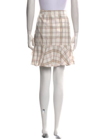 Veronica Beard Plaid Print Mini Skirt