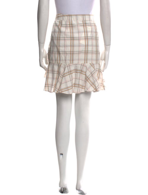 Veronica Beard Plaid Print Mini Skirt