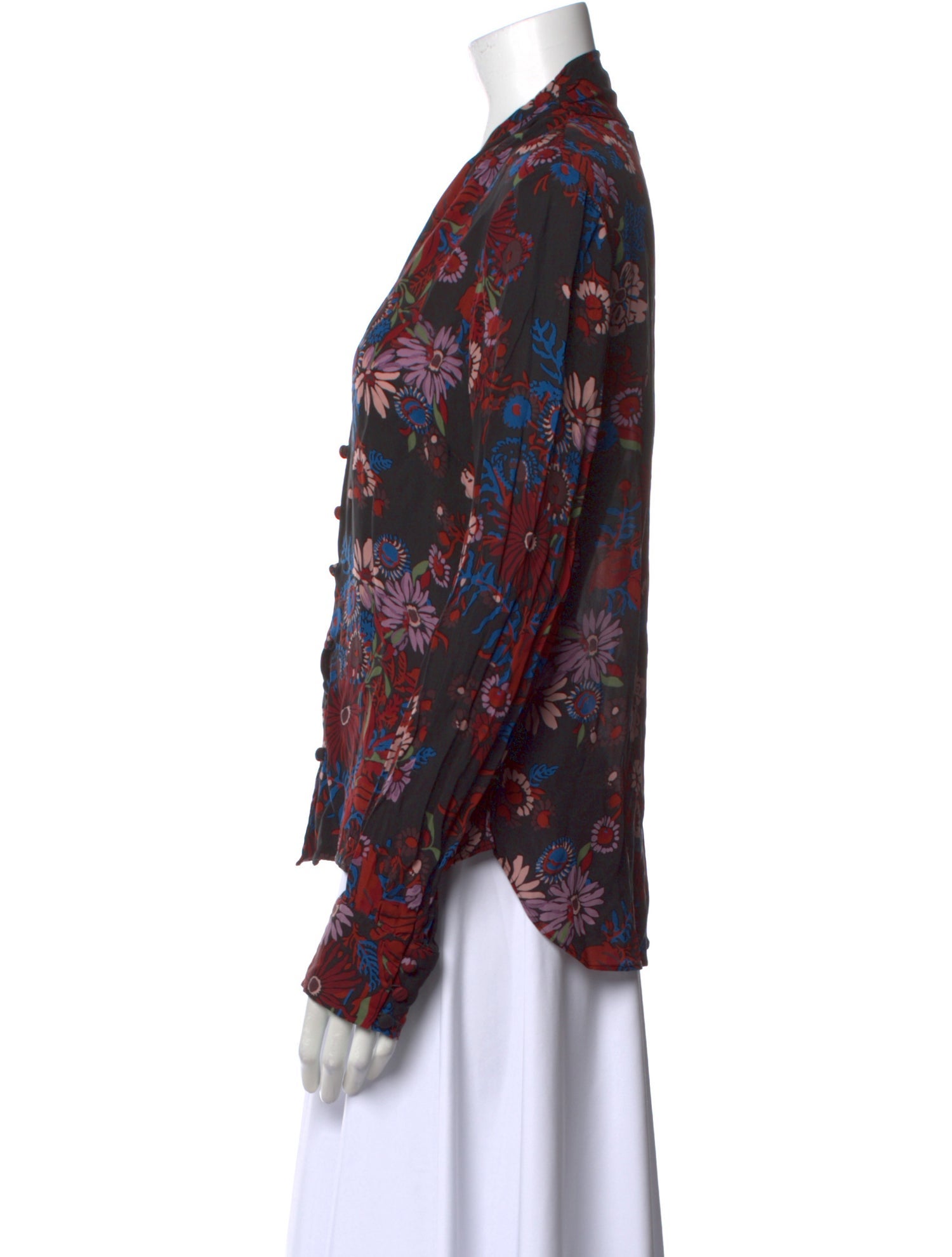 Veronica Beard Silk Floral Print Blouse