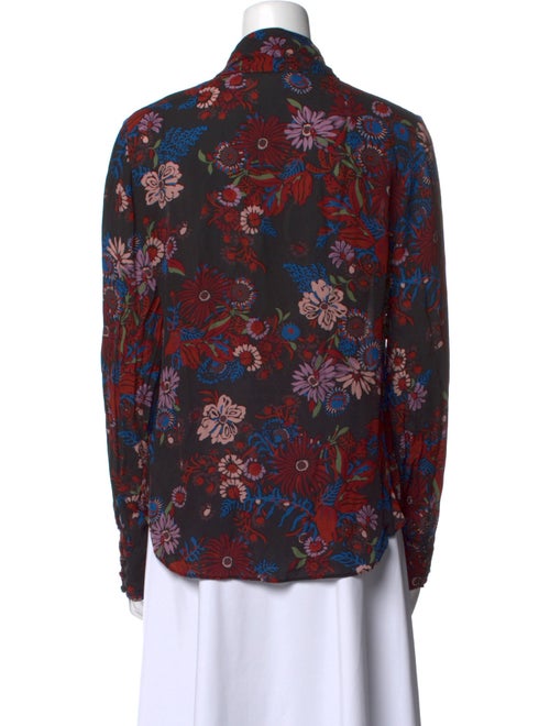 Veronica Beard Silk Floral Print Blouse