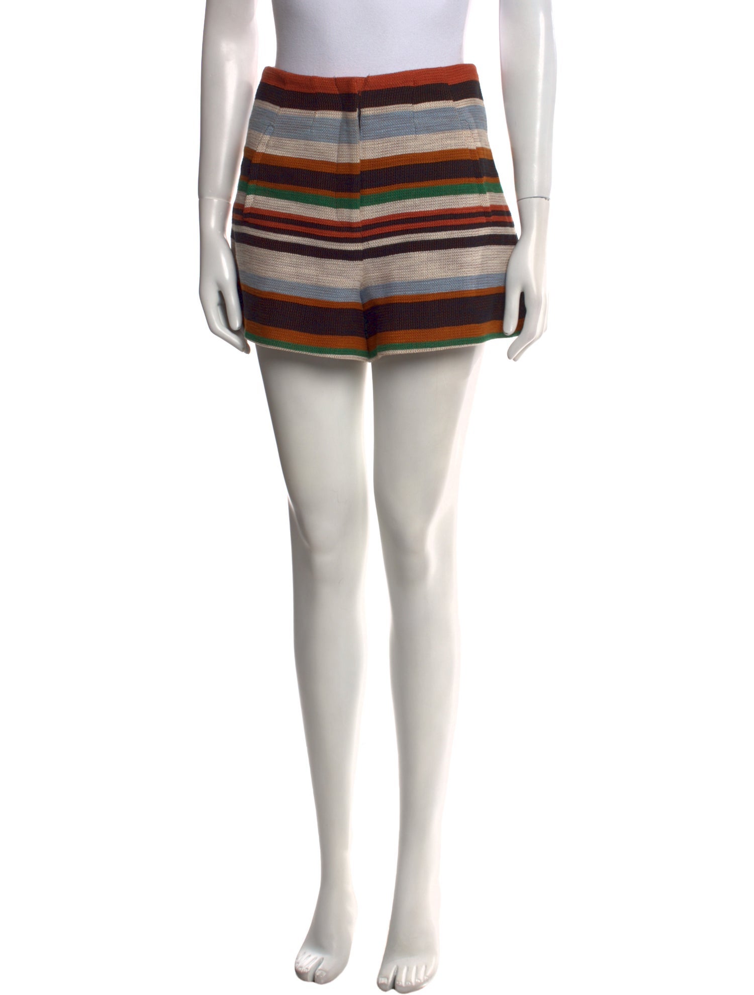 Veronica Beard Striped Mini Shorts