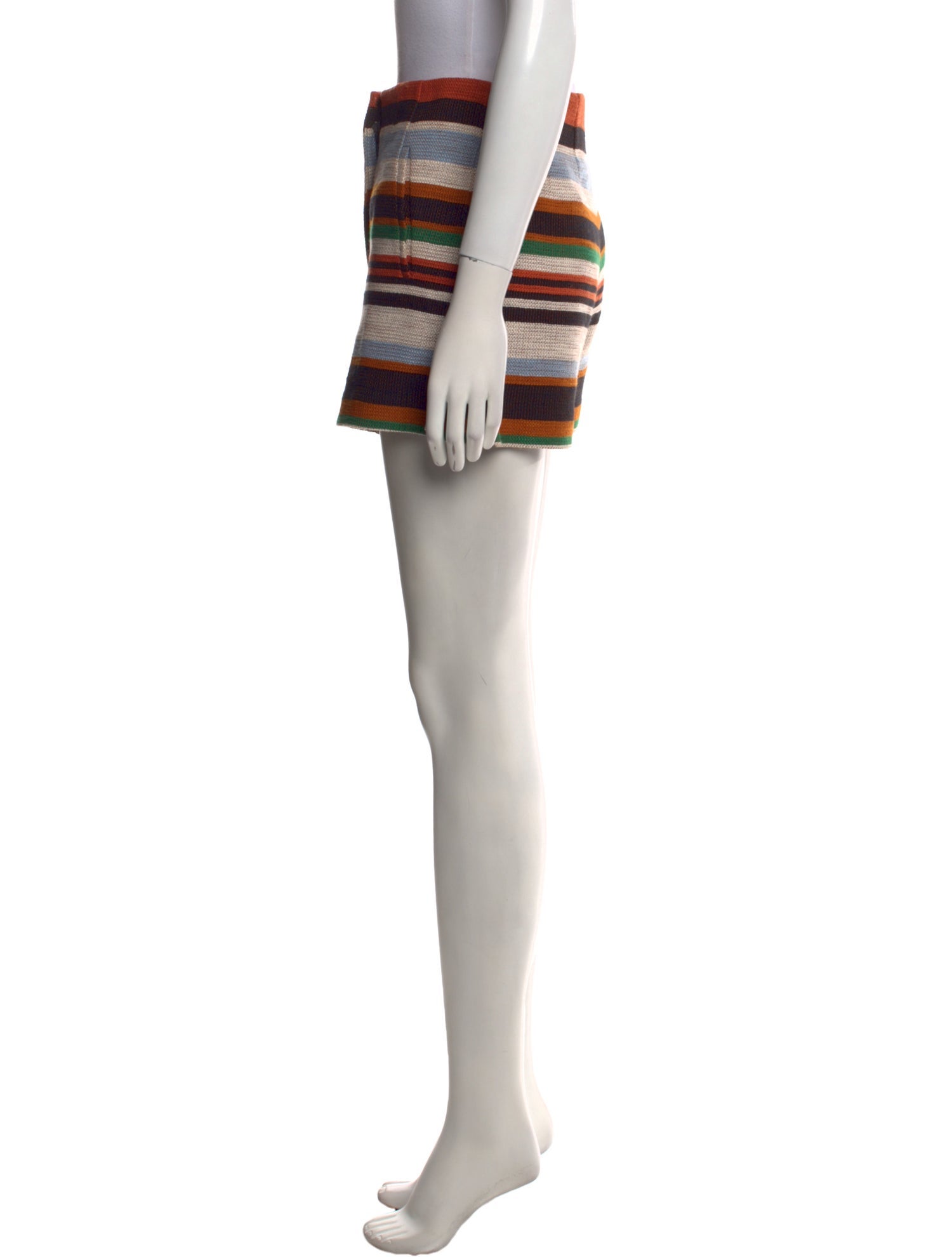 Veronica Beard Striped Mini Shorts