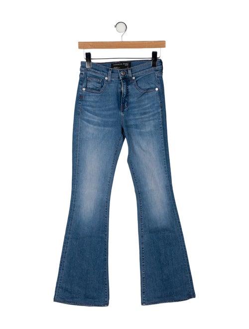Veronica Beard Mid-Rise Wide Leg Jeans