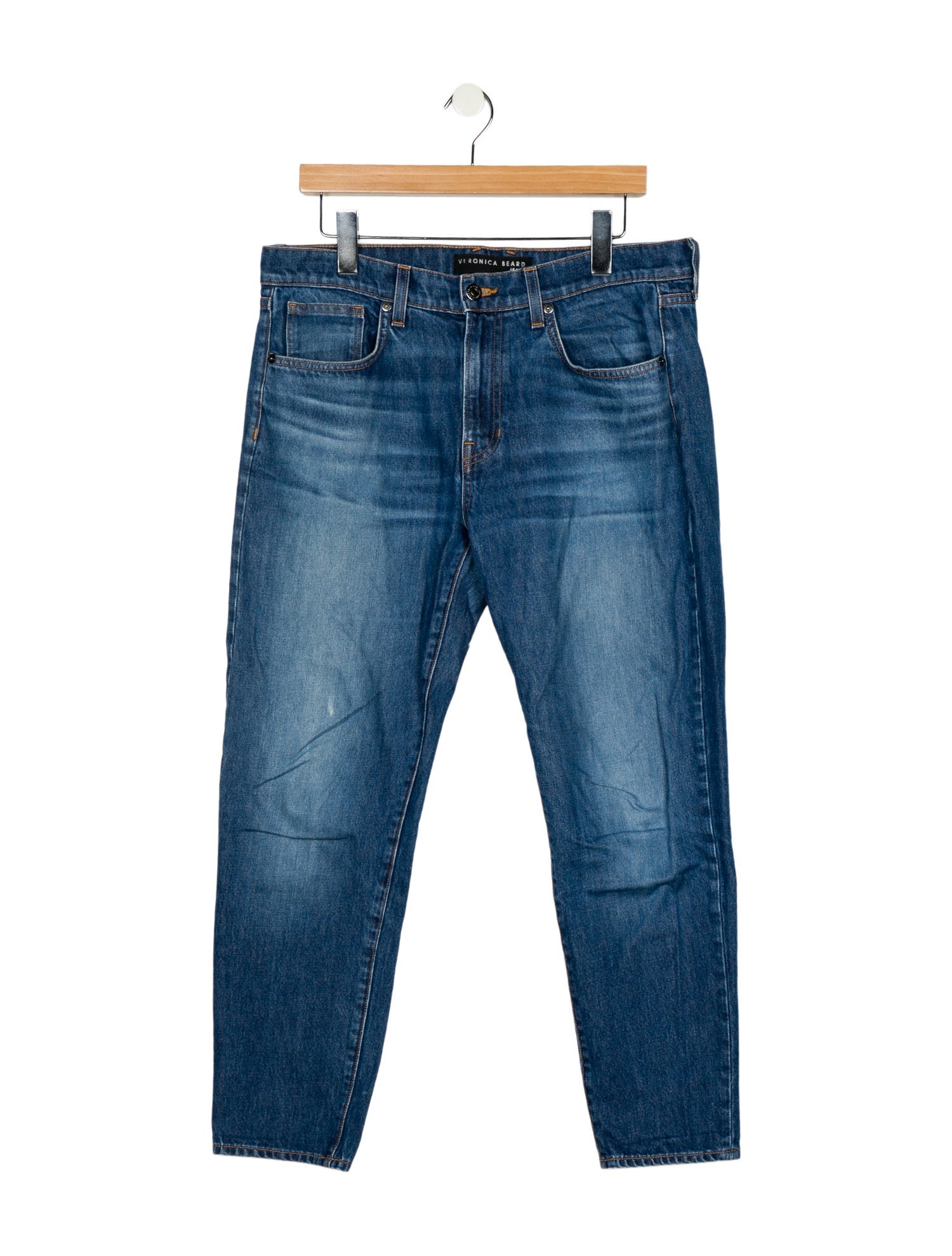 Veronica Beard High-Rise Straight Leg Jeans