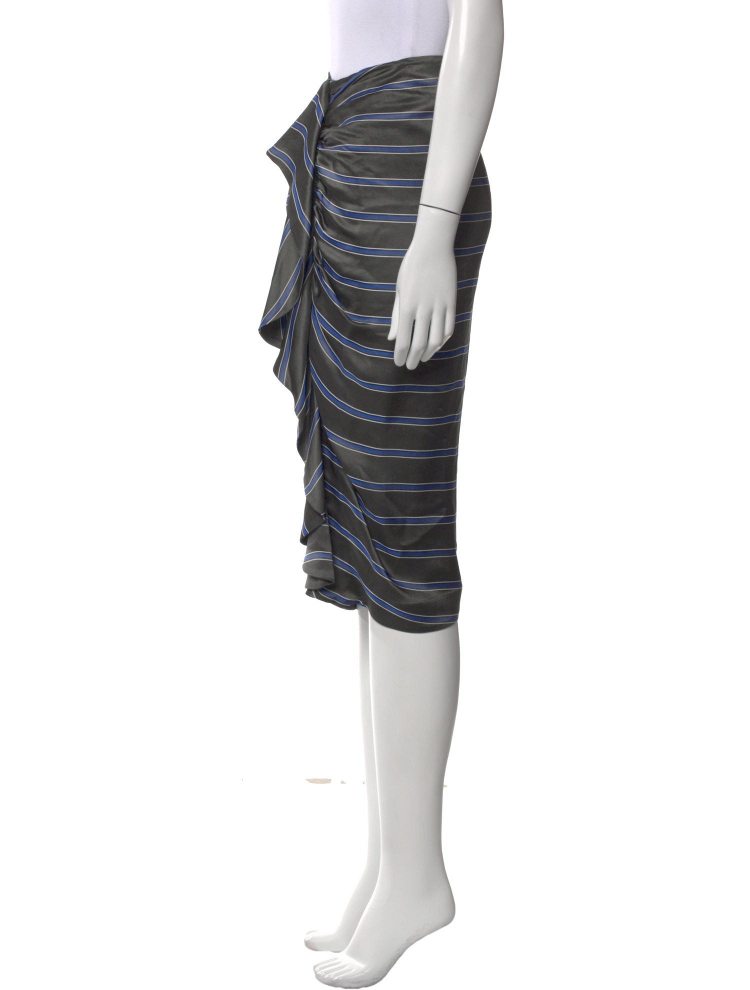 Veronica Beard Striped Knee-Length Skirt