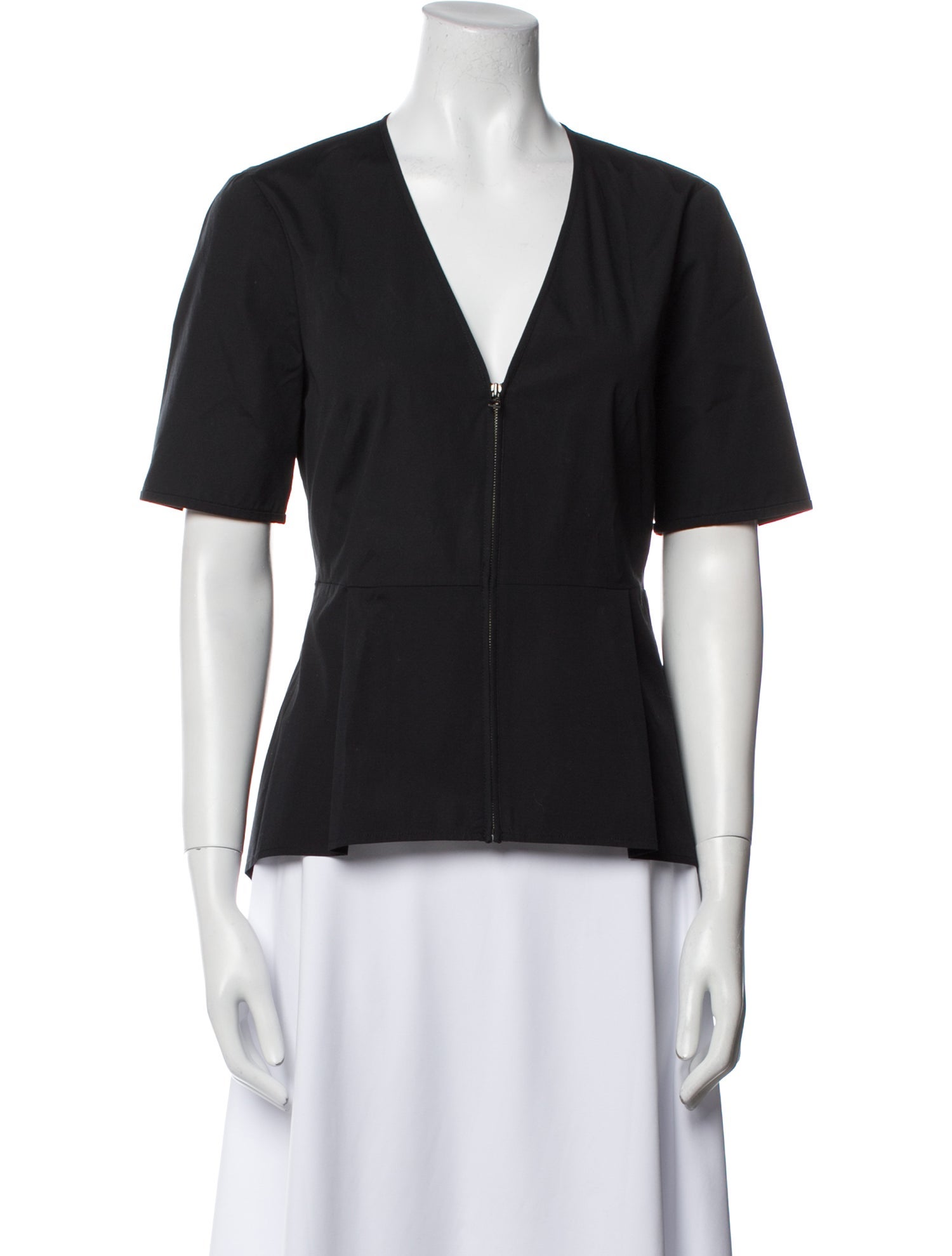 Veronica Beard V-Neck Short Sleeve Top