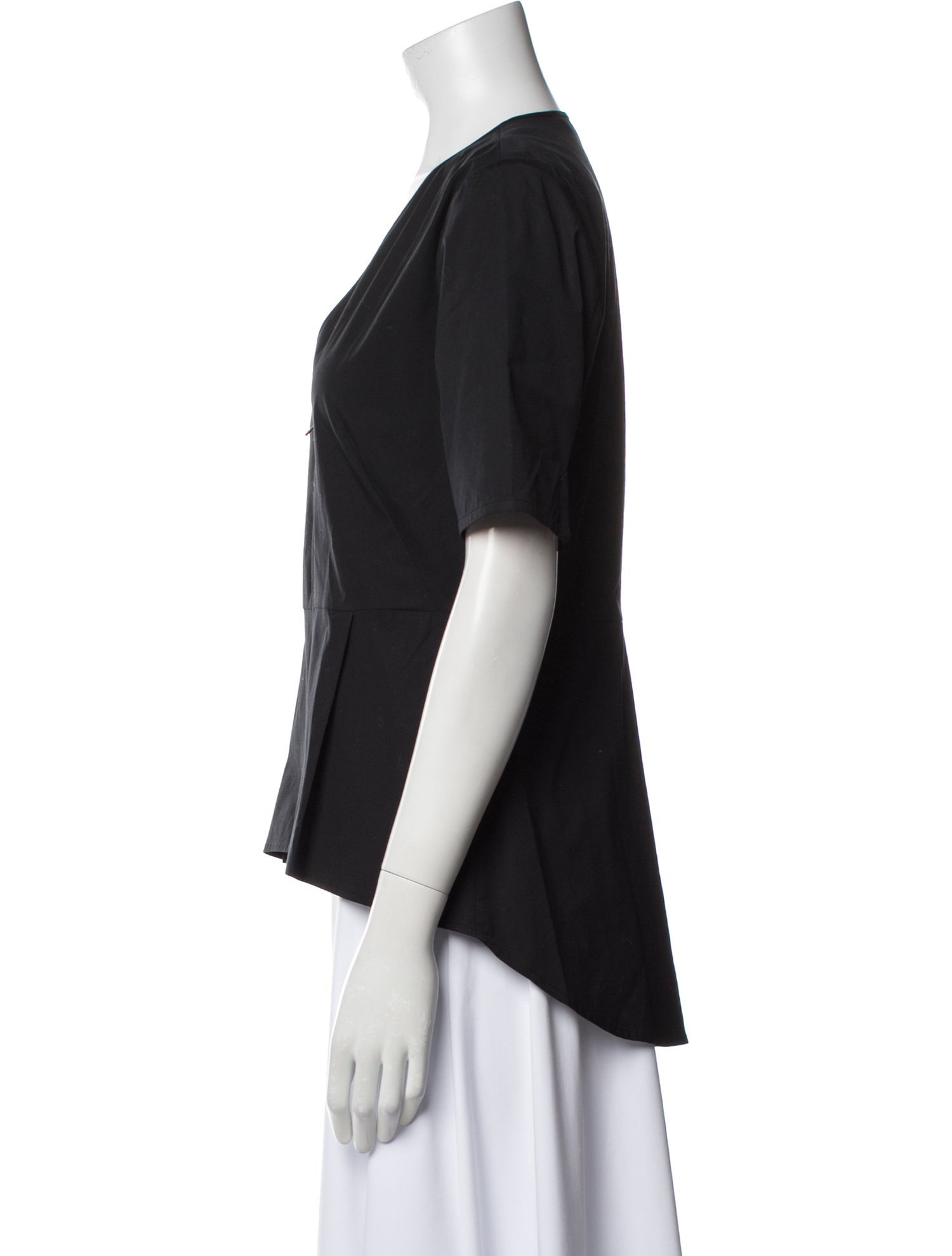 Veronica Beard V-Neck Short Sleeve Top