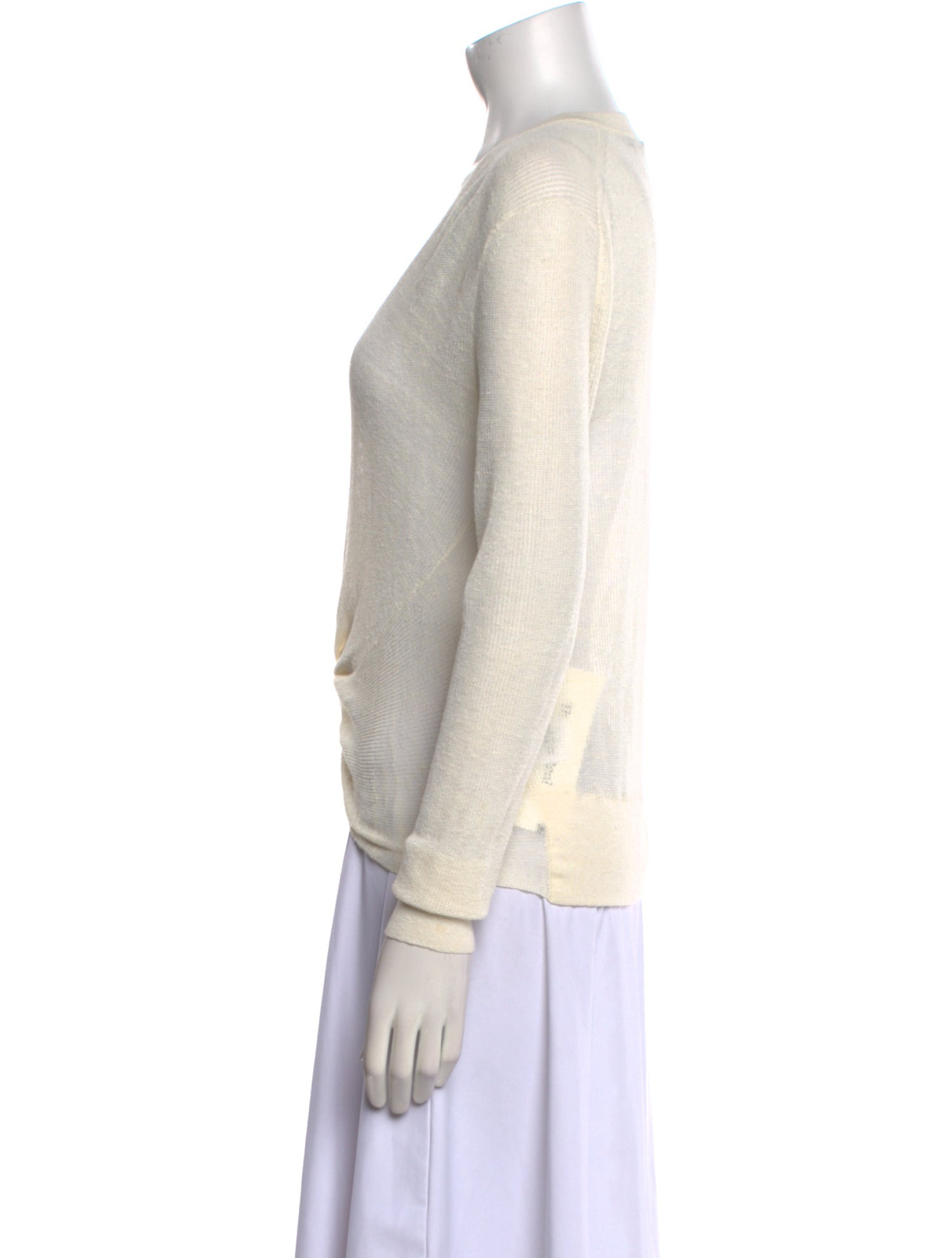 Veronica Beard Linen V-Neck Sweater