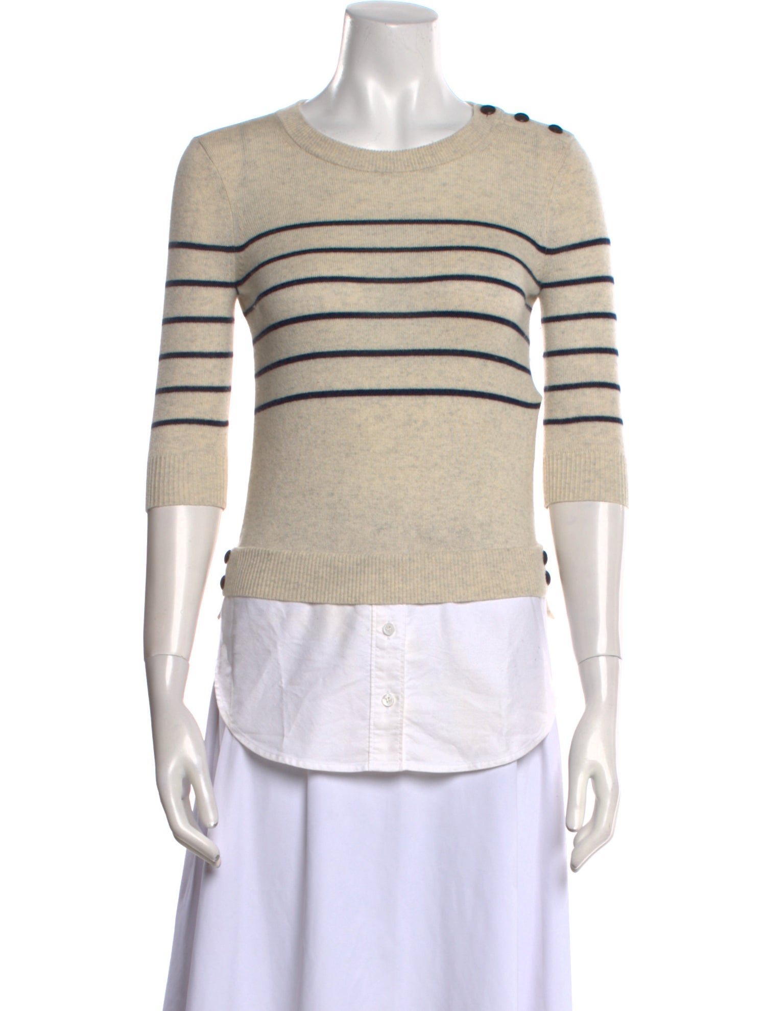 Veronica Beard Silk Striped Sweater