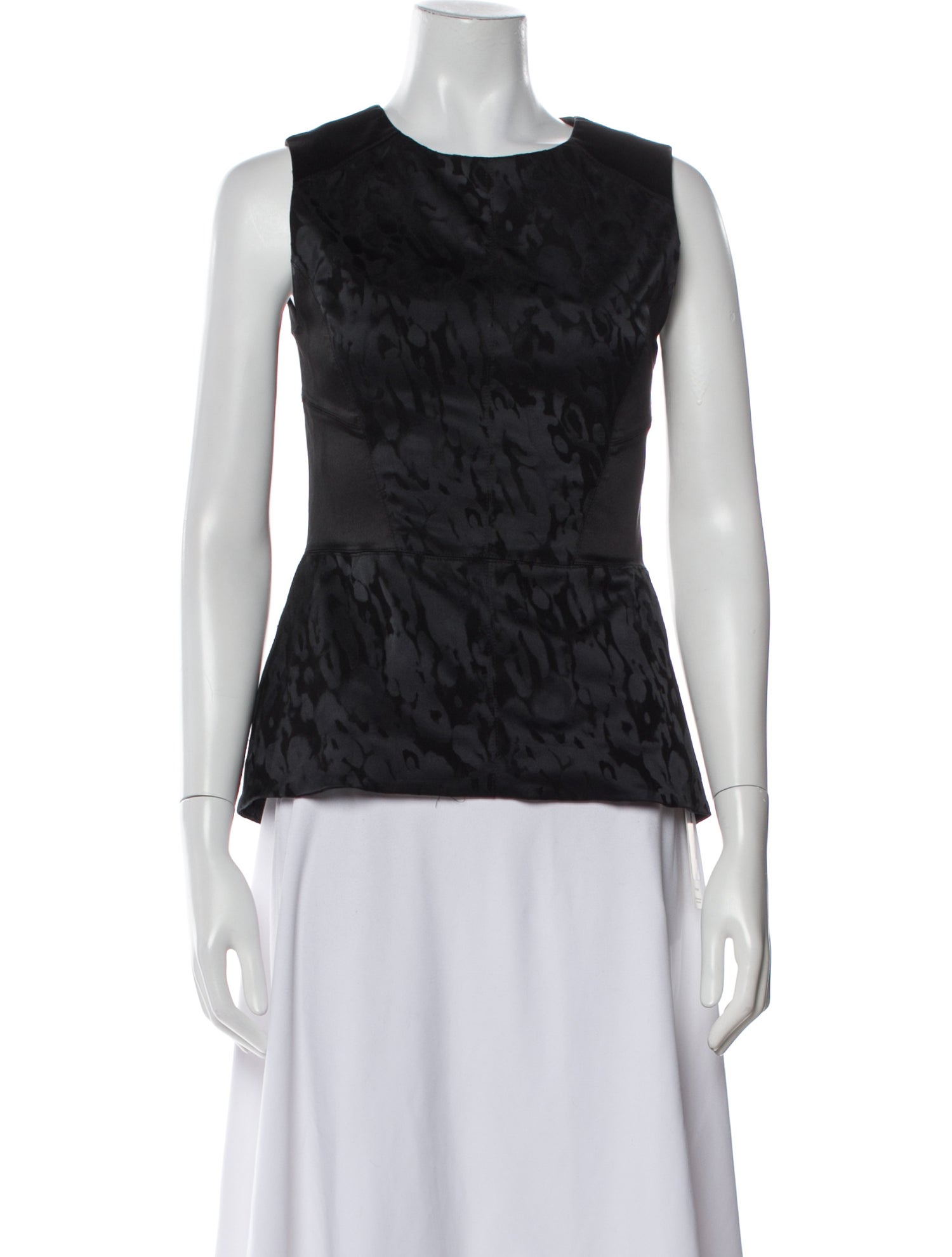 Veronica Beard Lace Pattern Crew Neck Top