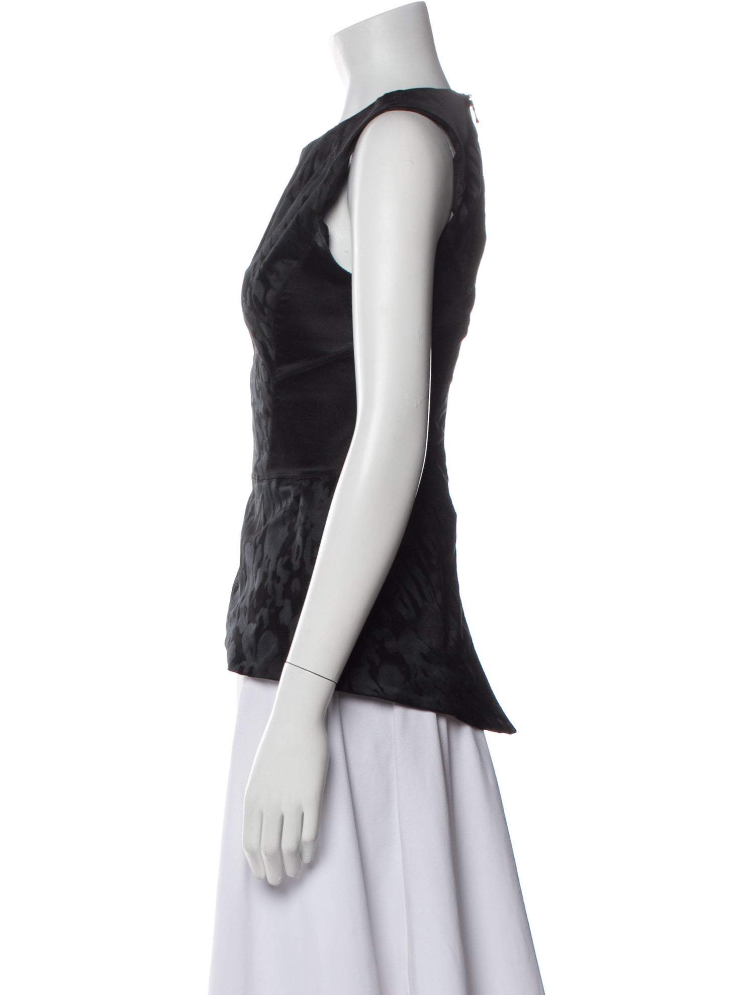 Veronica Beard Lace Pattern Crew Neck Top