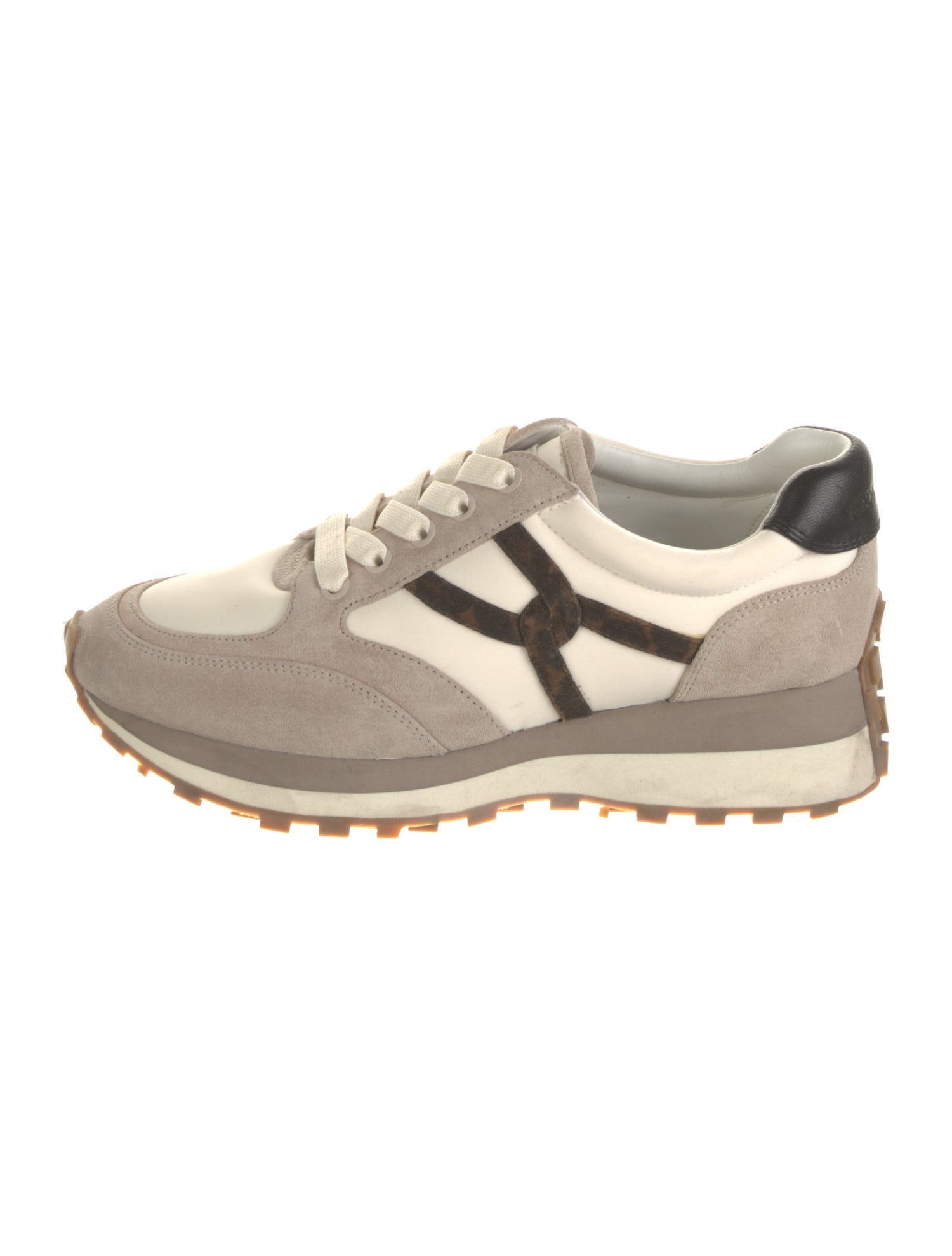 Veronica Beard Suede Colorblock Pattern Sneakers