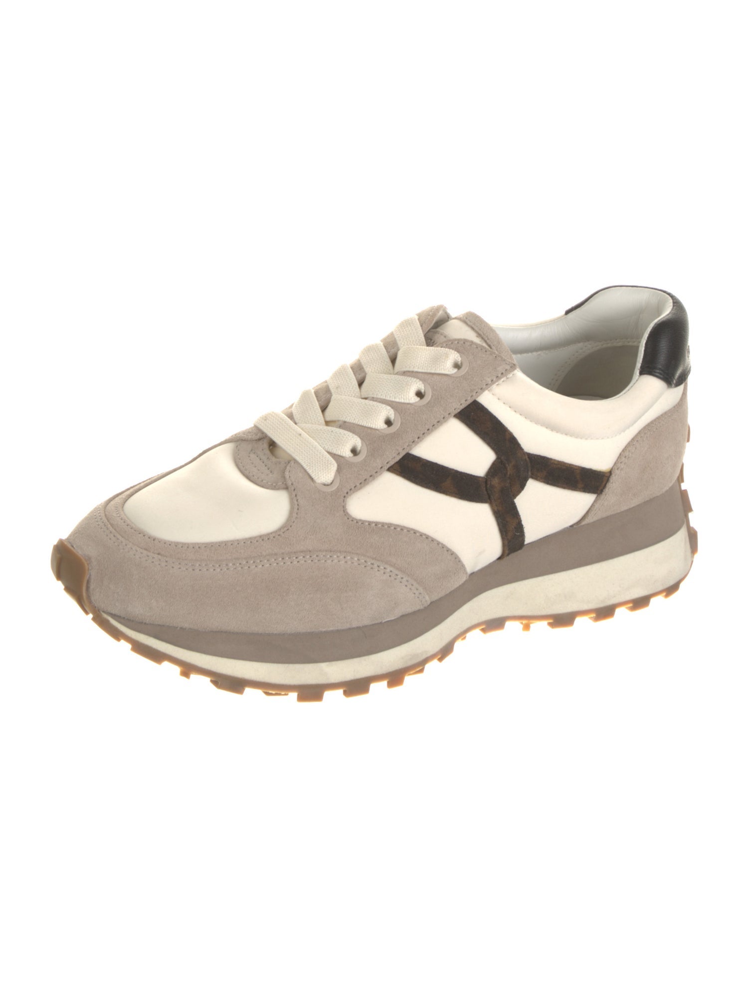 Veronica Beard Suede Colorblock Pattern Sneakers