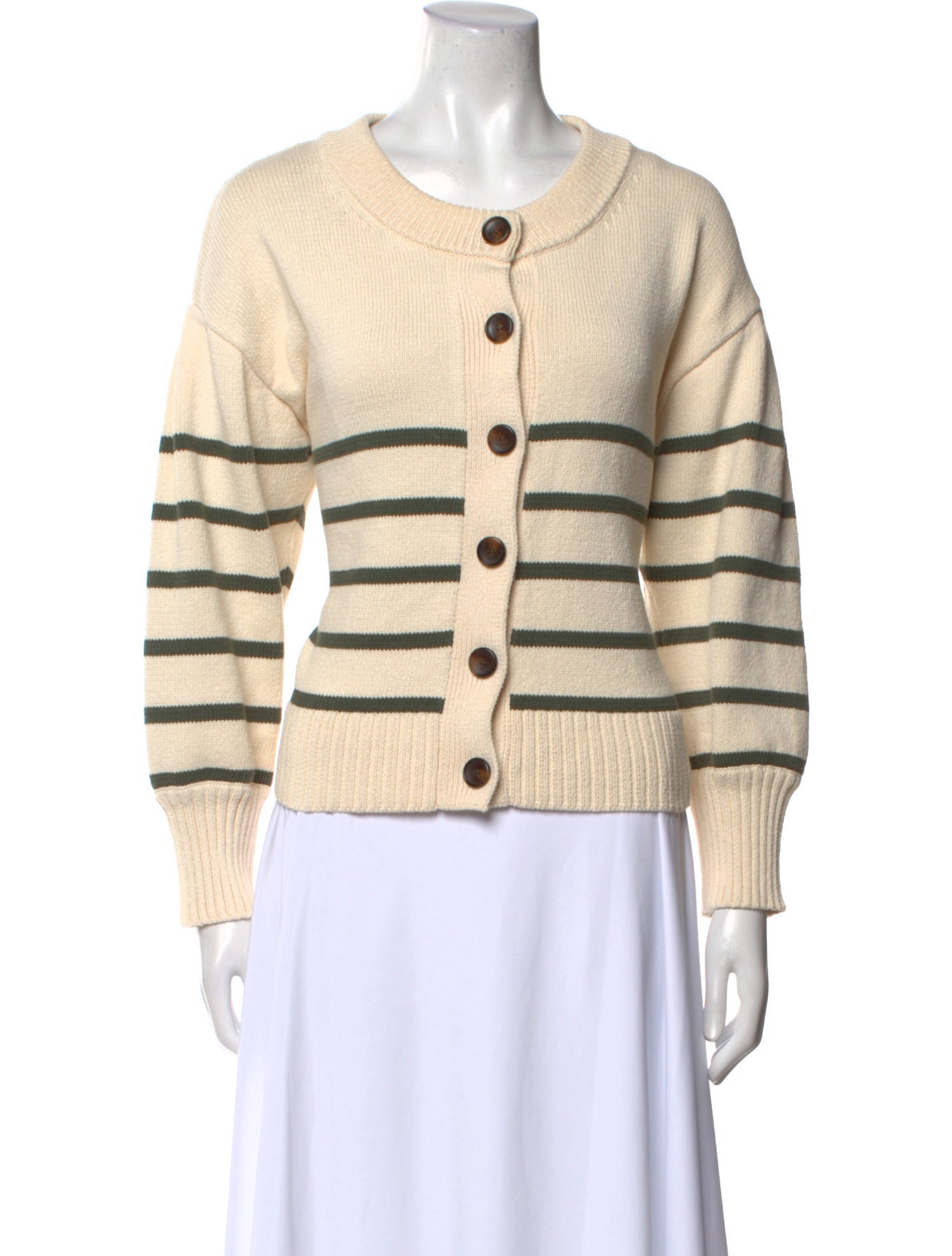 Veronica Beard Striped Scoop Neck Sweater