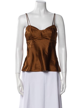 Veronica Beard Silk V-Neck Top