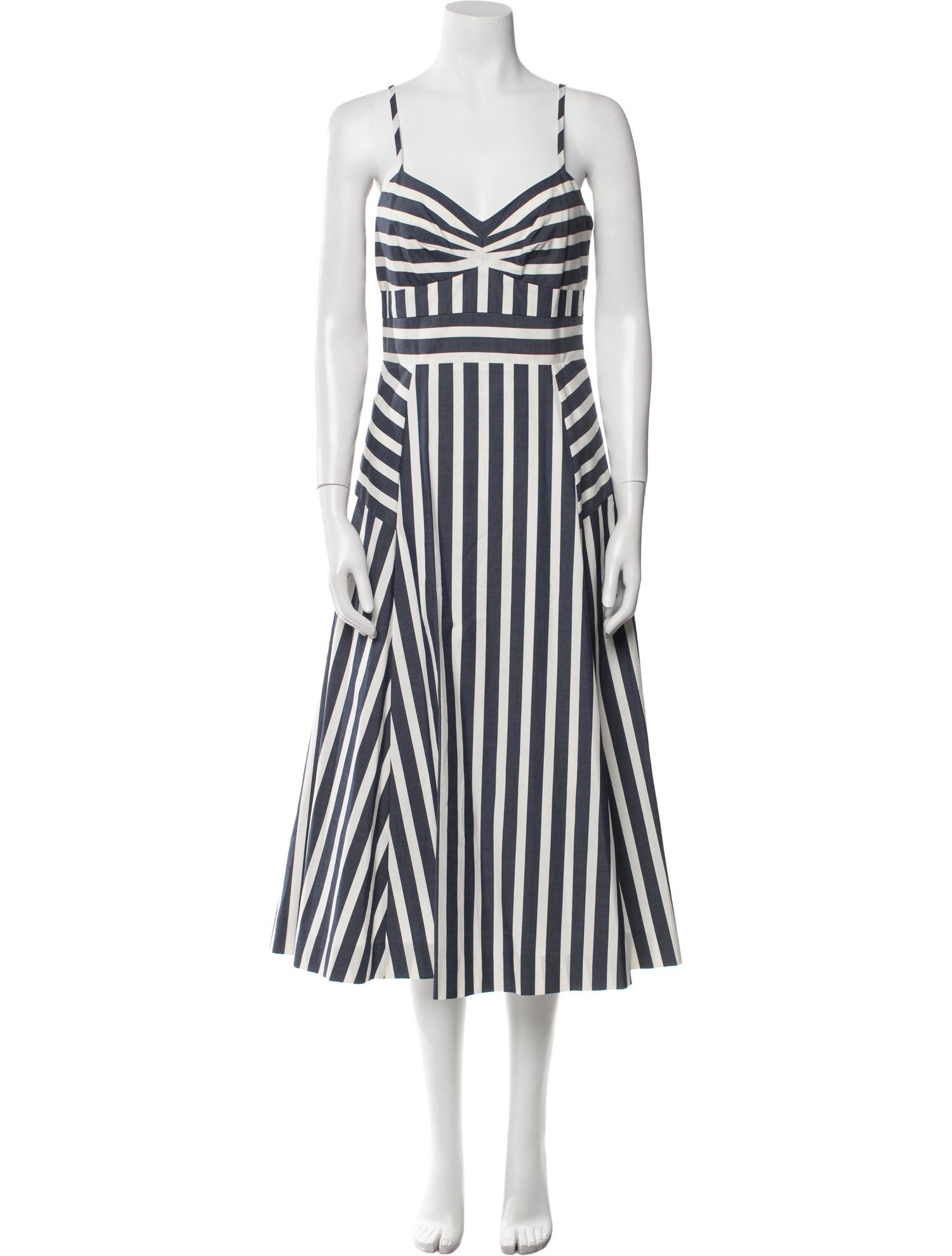 Veronica Beard Striped Midi Length Dress