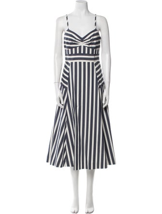 Veronica Beard Striped Midi Length Dress