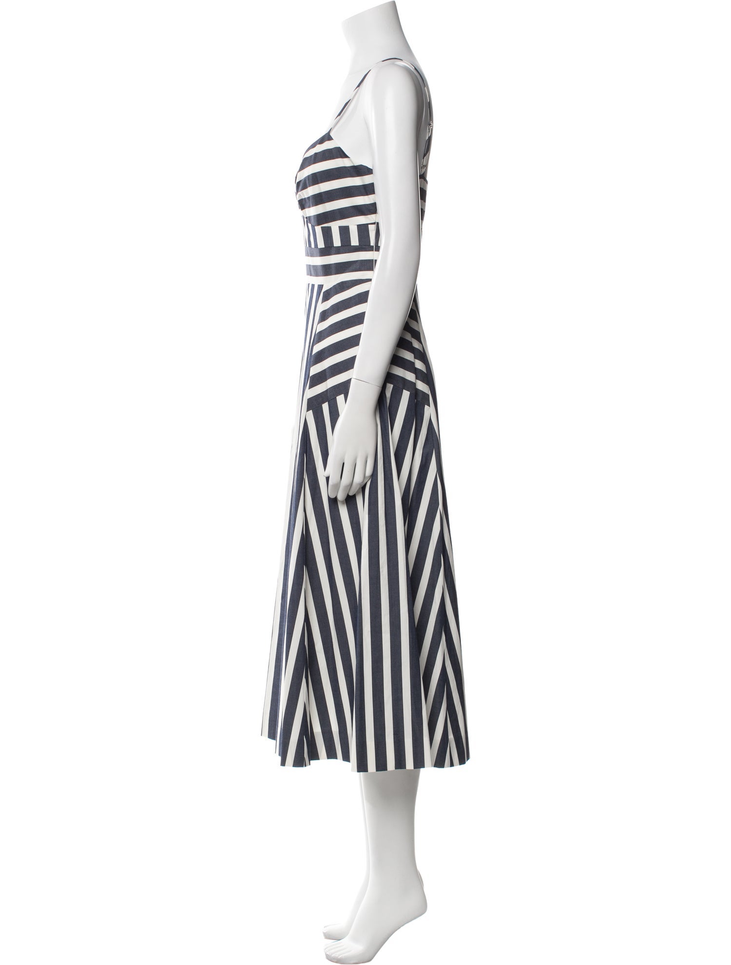 Veronica Beard Striped Midi Length Dress