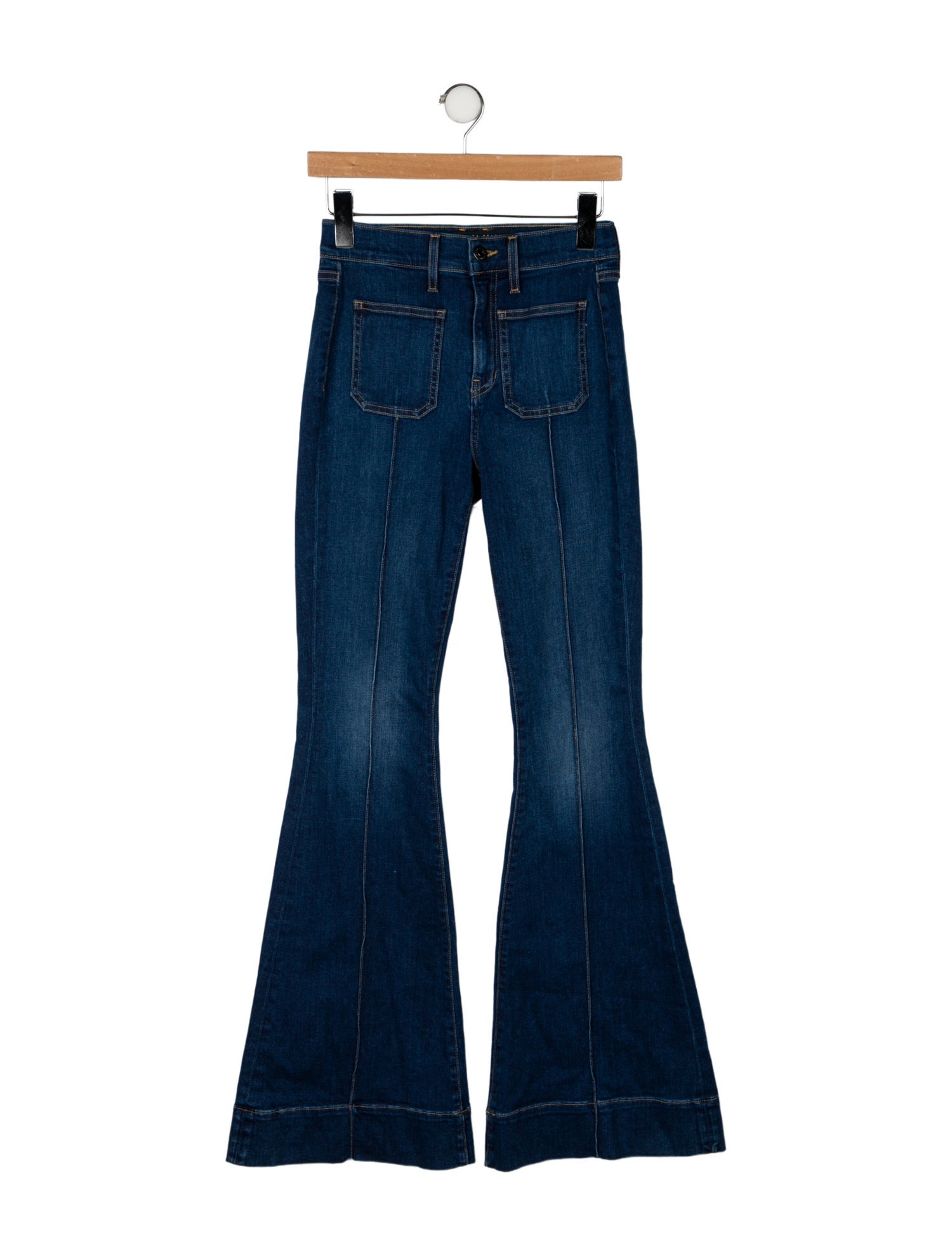 Veronica Beard Mid-Rise Wide Leg Jeans