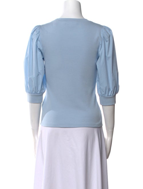 Veronica Beard Crew Neck Three-Quarter Sleeve Top