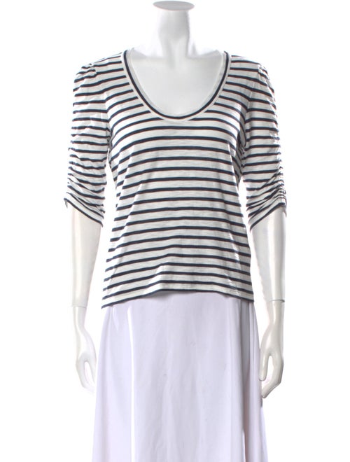 Veronica Beard Striped Scoop Neck T-Shirt
